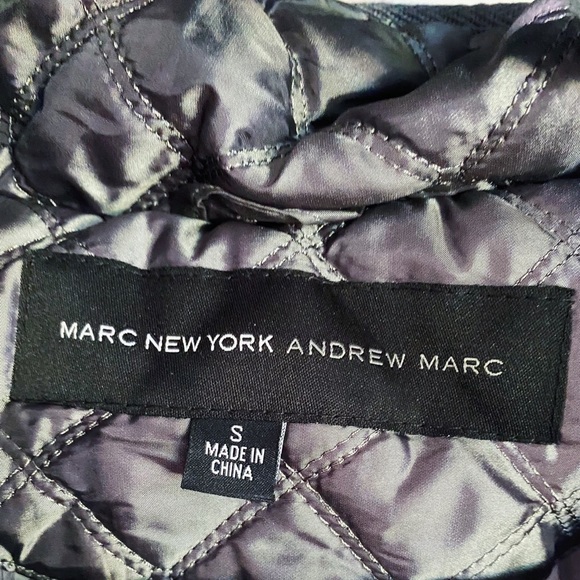 NWOT Pewter Silver Puffer Jacket Marc New York - Picture 2 of 4